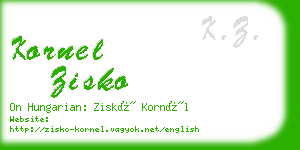 kornel zisko business card